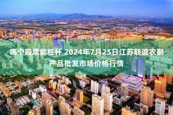 哪个股票能杠杆 2024年7月25日江苏联谊农副产品批发市场价格行情