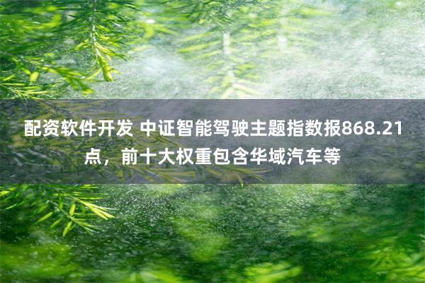 配资软件开发 中证智能驾驶主题指数报868.21点，前十大权重包含华域汽车等