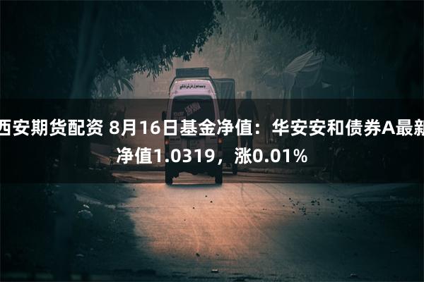 西安期货配资 8月16日基金净值：华安安和债券A最新净值1.0319，涨0.01%