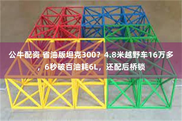 公牛配资 省油版坦克300？4.8米越野车16万多，6秒破百油耗6L，还配后桥锁